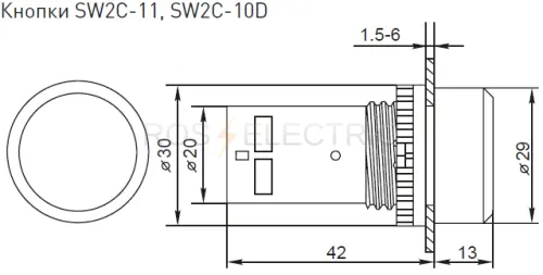 Knopki SW2C-11,SW2C-10D gab