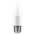 Лампа светодиодная FERON LB-770, C37 (свеча), 11W 230V E27 6400К (дневной), рассеиватель матовый бел 25945 FERON