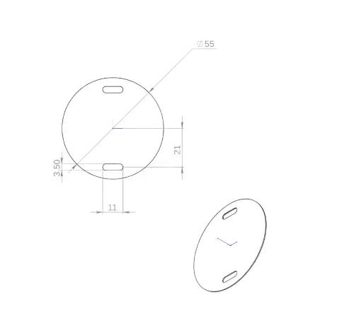 Бирка кабельная У-135, круглая, диаметр 55 мм (5 шт/уп) (INOX) Промрукав PR08.29500 - Ros-Electric