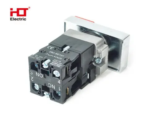 Кнопка BW-8465 "I-O" d=22мм неон/230В 1з+1р HLT ELECTRIC 085-07-302 - Ros-Electric