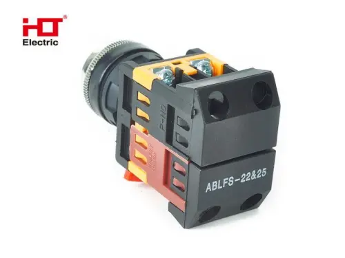 Кнопка ABLFS-22 с подсветкой NO+NC 230В IP40 желтая HLT ELECTRIC 085-07-021 - Ros-Electric