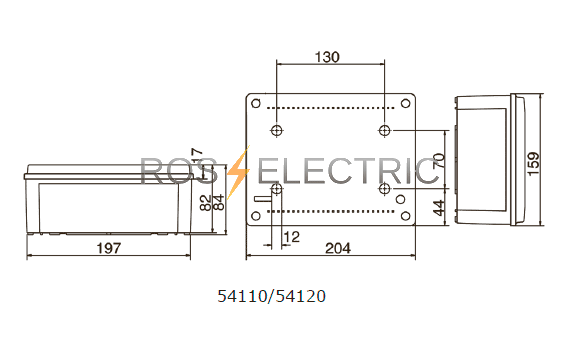 54110 DKC/ДКС Коробка ответвительная с гладкими стенками, IP56 ...
