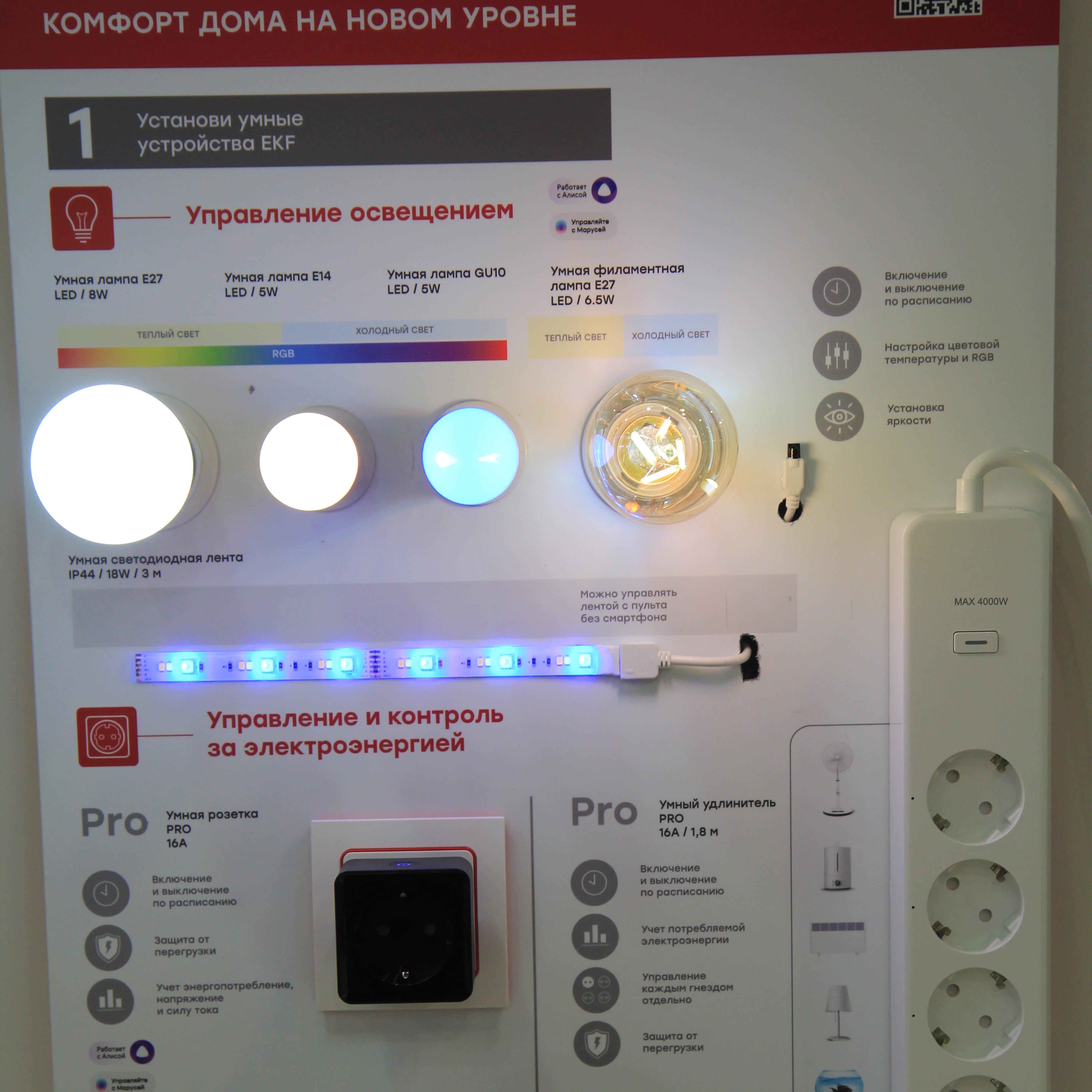 EKF-розетки, выключатели, умные устройства