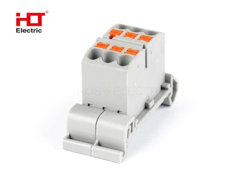 Распределительный Блок ПНК-15-6x2.5мм2 крепление F-NS35 HLT ELECTRIC 081-27-015 - Ros-Electric
