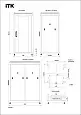 ITK Шкаф сетевой напольный 19" LINEA N 24U 600х1000мм металлические двери серый LN35-24U61-MM ITK/ИТК