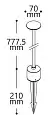 Тротуарный светильник светодиодный, FERON SP4123, 2,2W, (белый теплый), 230V 40Lm, IP65, 1LED*OSRAM, 32058 FERON