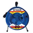 Удлинители STEKKER PRF02-31-20 , серия Professional, цвет черный, длина 20 м, количество розеток 4,  39785 STEKKER